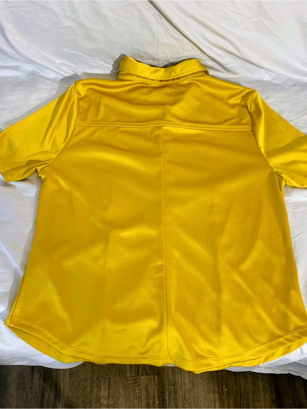 Urban Outfitters Bright Yellow Short Sleeve Button-Down Shirt - Picture 5 of 7